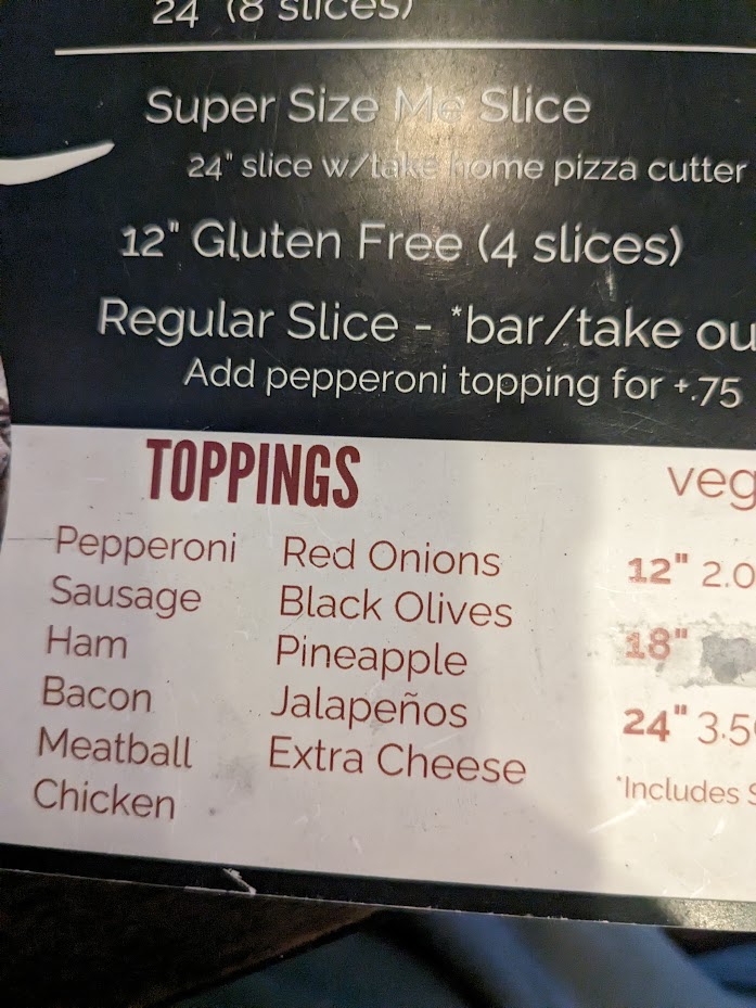 Menu Wayne Ale House & Pizza-1